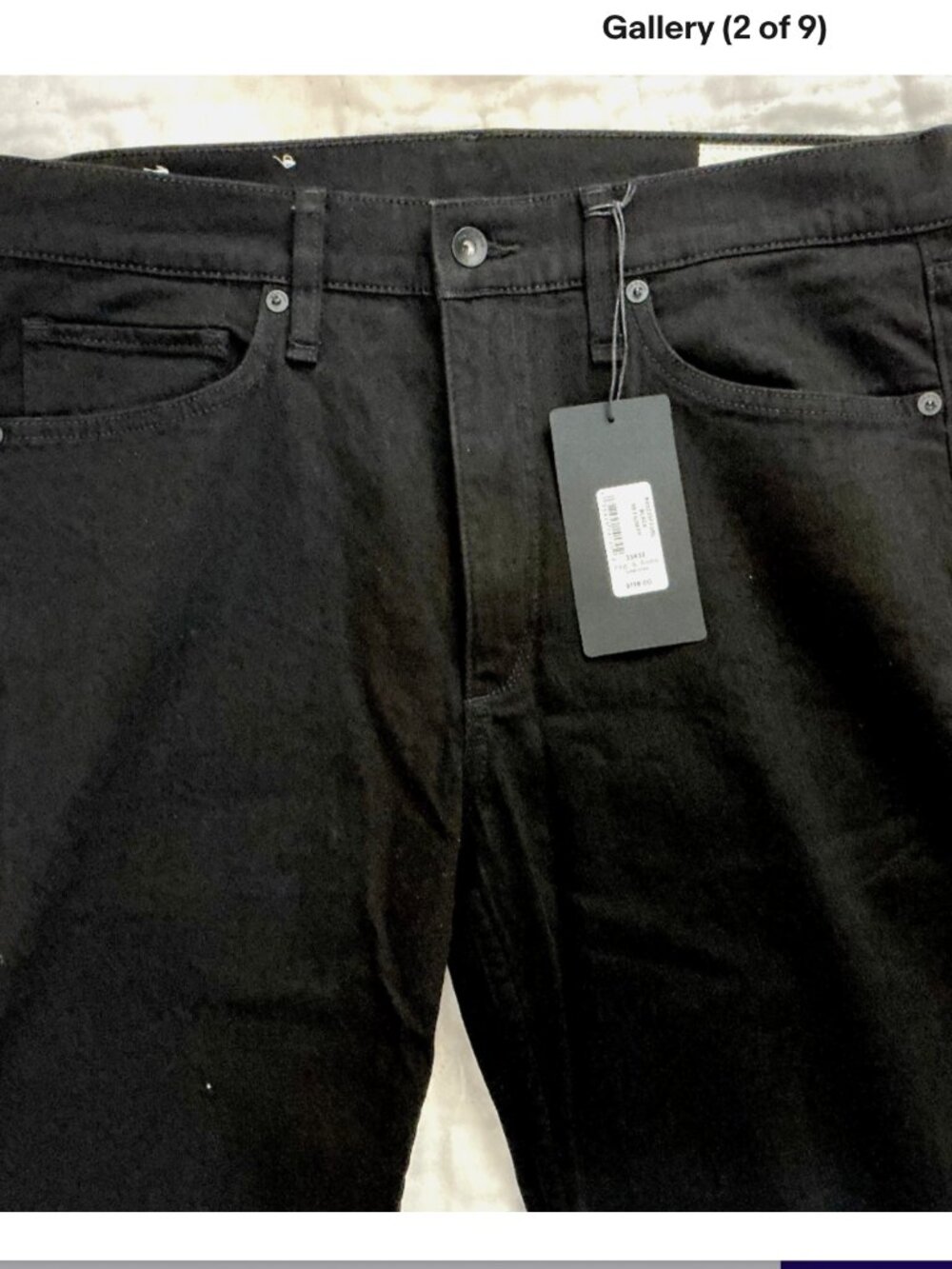 NWT rag & bone Men's RB 2 Slim Fit Black Denim Jeans 33 W 32 L - Picture 2 of 10